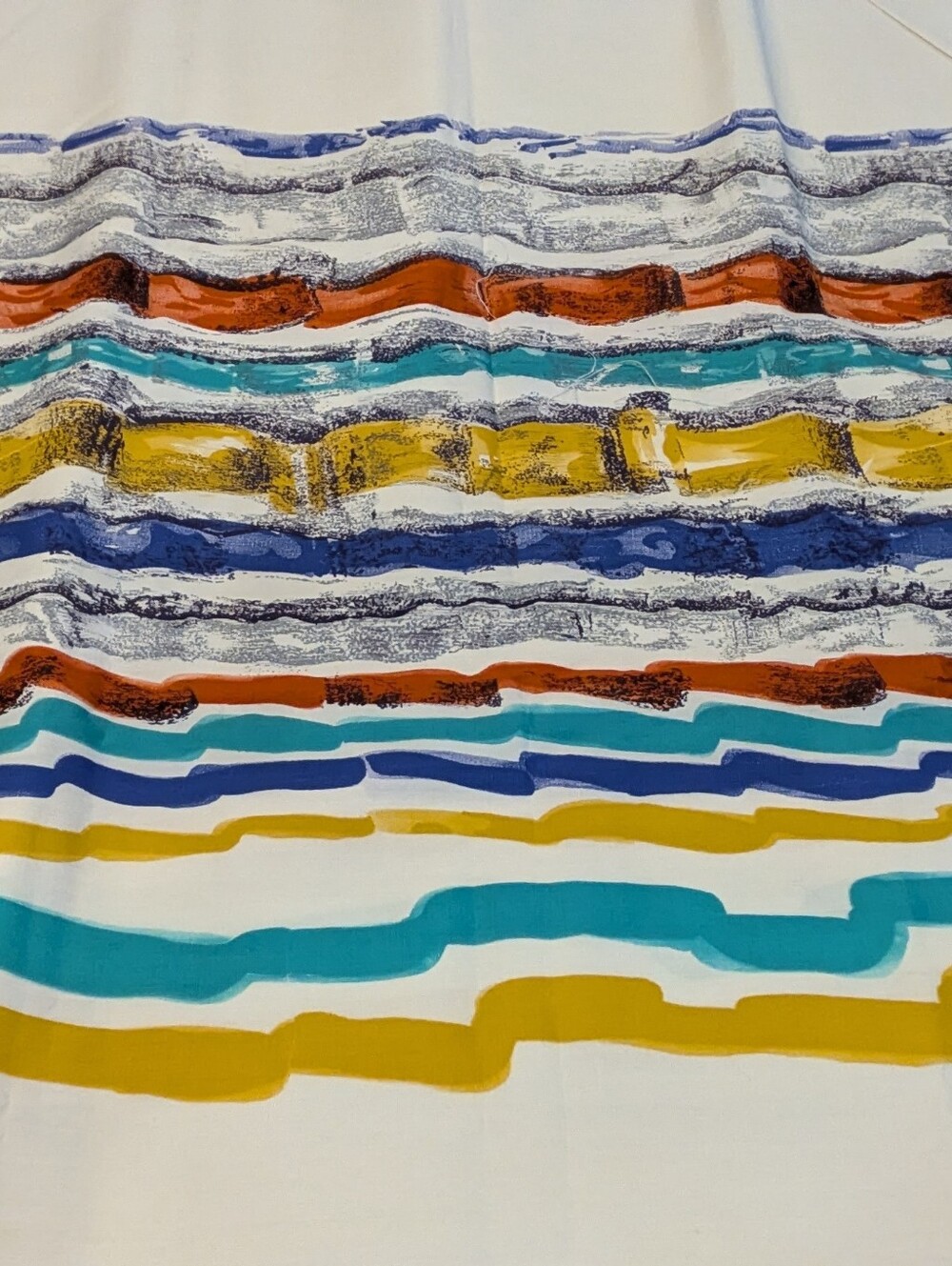 Vibrant Abstract Textile Art Fabric - 46"x36" - New Unused